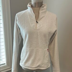 The North Face White Long Sleeve Fleece Half-zip